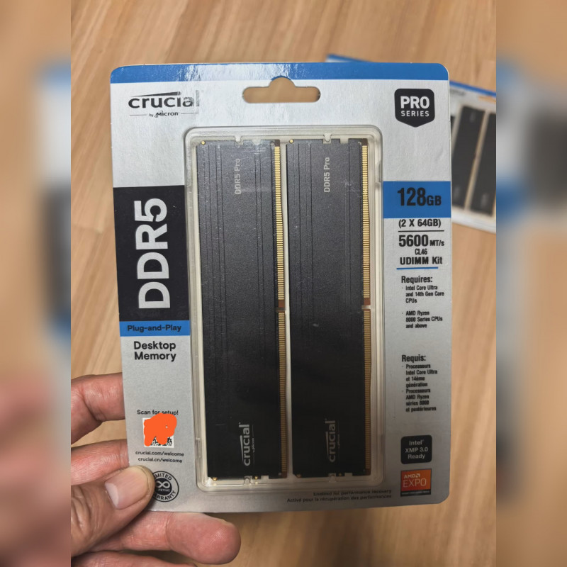 Crucial Pro DDR5 64GB (32GB×2) 5600 MT/s UDIMM